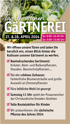 27.04. - 28.04. Tag der offenen Gärtnerei